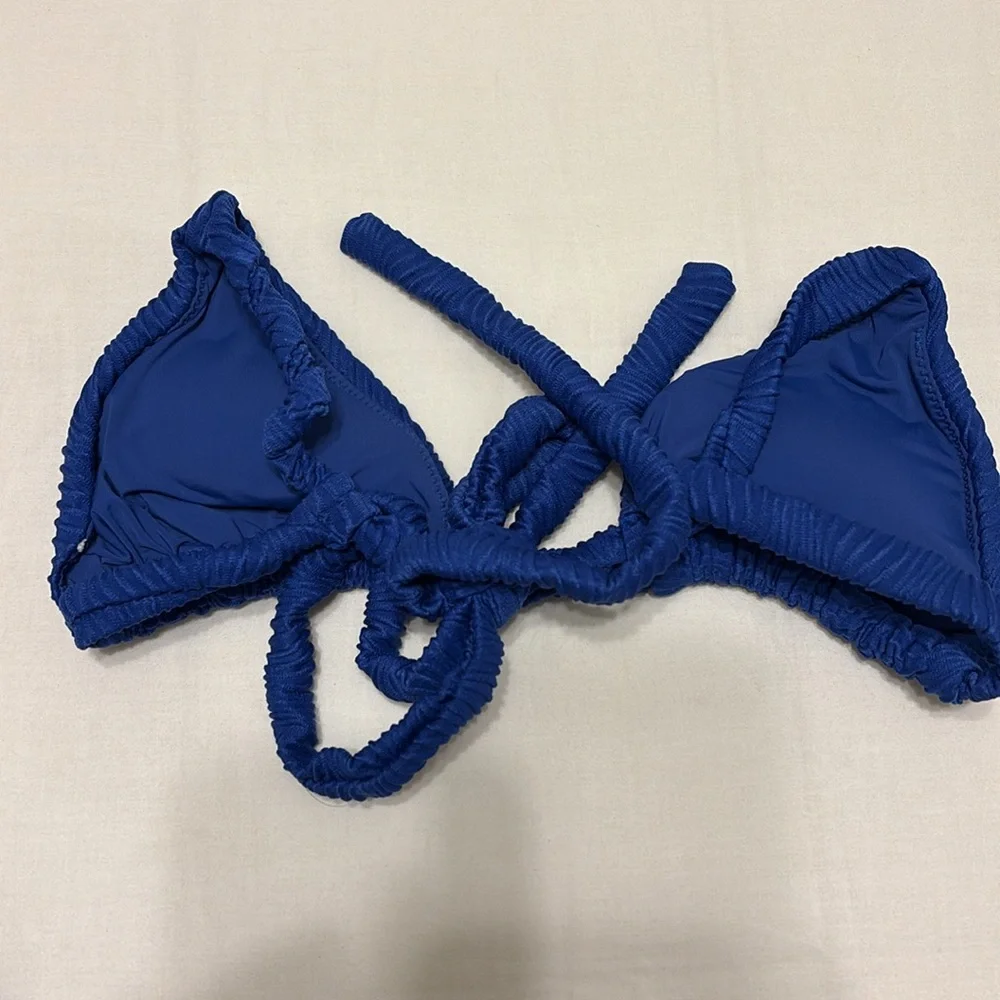 Blue Textured Bikini Set - Picture 3 of 5